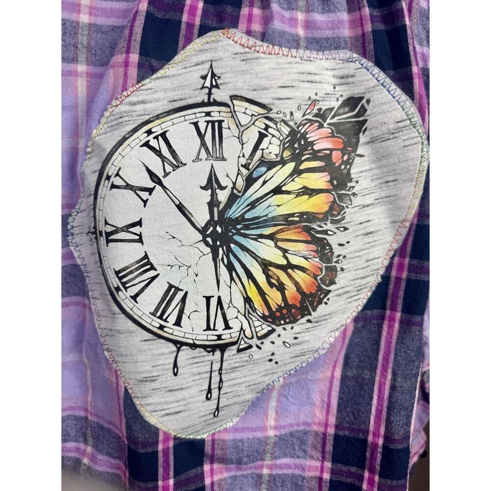 April 25th Flannels Soft Grunge Upcycled Plaid Layer | Time and Tru | Unisex | L